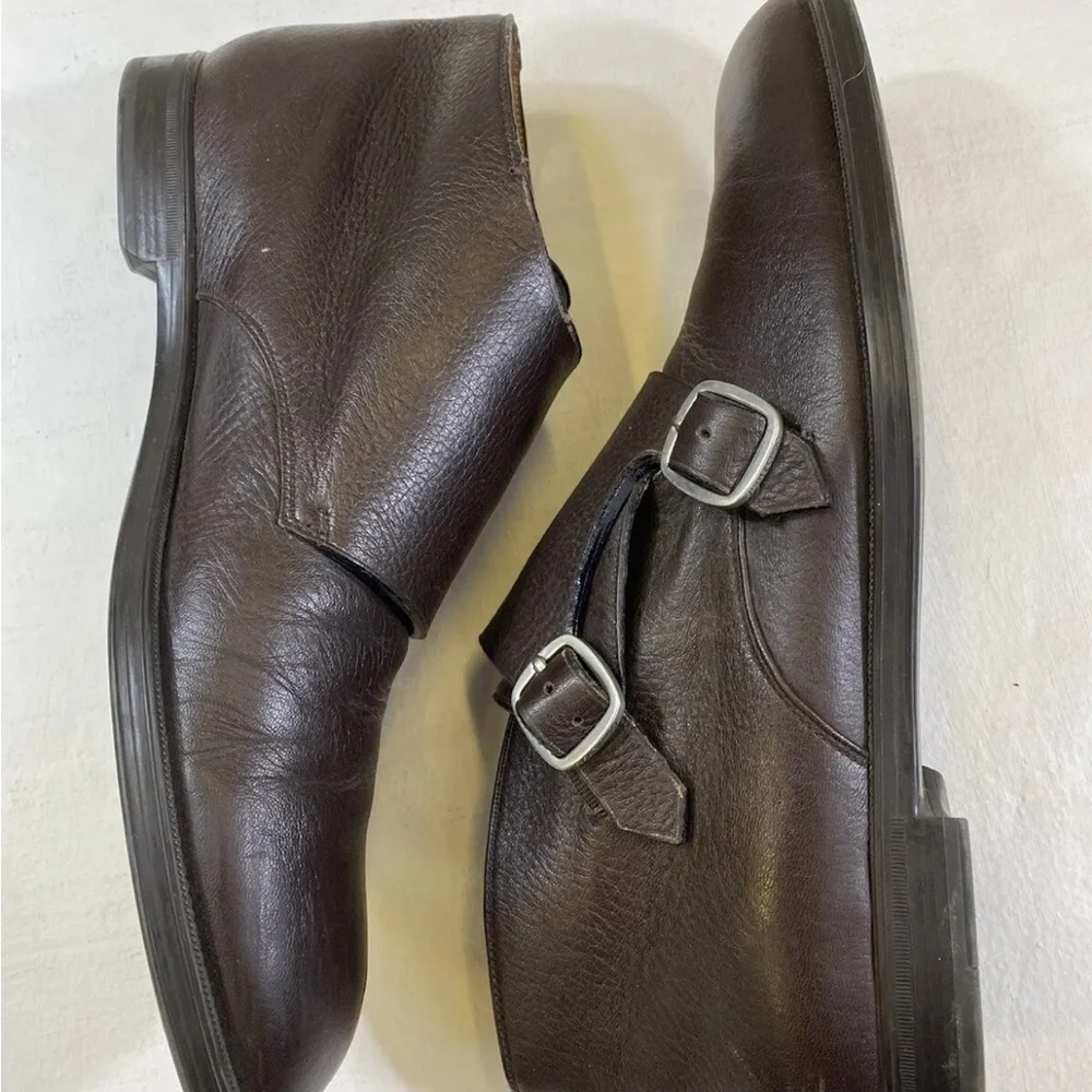 JIMMY CHOO Made in Italy Double Monk Strap Leather Boot‎ in Brown 44 US 11 $1095